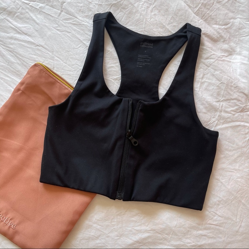 Girlfriend Collective Zip Front Paloma Bra